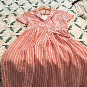 Striped Pink linen Dress